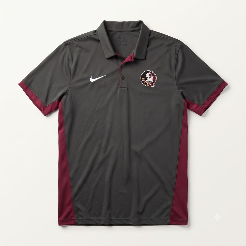 Nike Mens XXL Florida State Seminoles Polo Top Golf Dadcore Preppy Old Money FSU